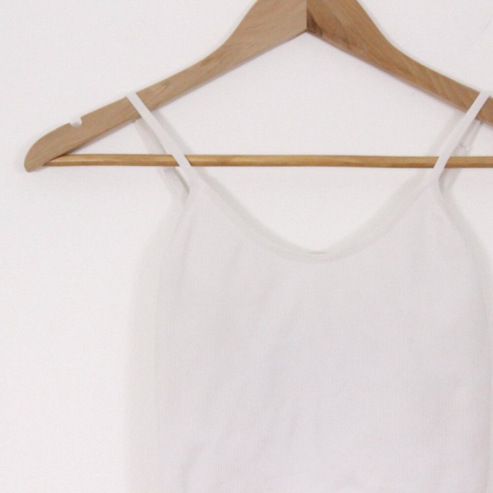 Bozzolo White Ribbed Cropped Top - Picture 6 of 8
